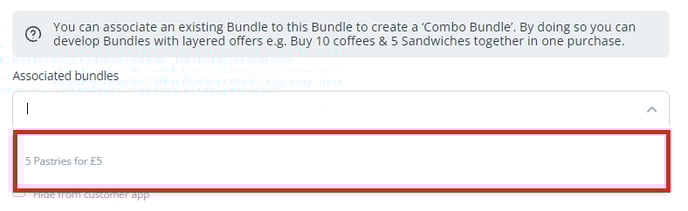 Associated Bundle Drop down