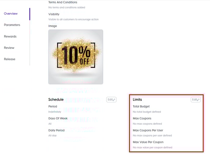 Campaign Edit Limits