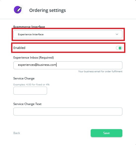 Experiences Interface Enabled
