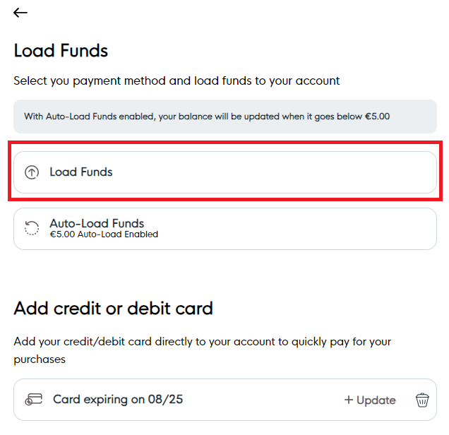 Load Funds Member Portal