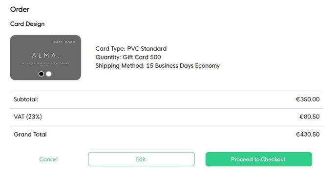 Order Confirmation Page