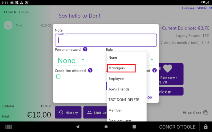 Role assign list highlight